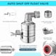 thumbnail image 2 of Válvula de Flotador Válvula de Flotador de Agua de 1/2 A 3/4 Pulgadas Apagado Automático Flotador del Tanque de Agua Válvula de Flotador de Control Automático del de Agua, 2 of 5