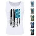 thumbnail image 4 of kpoplk Men's American Flag Tank Tops Summer Casual Short Sleeved Shirt USA Flag Top Tees Shirt(Black,M), 4 of 6
