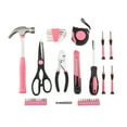 thumbnail image 4 of Pink 39-Piece Tool Set - General Household Hand Tool Kit with Plastic Toolbox Storage Case, 4 of 8