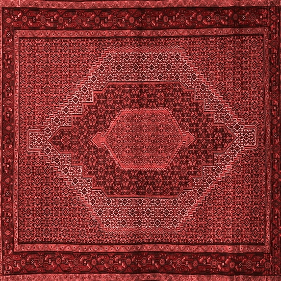Ahgly Company Indoor Square Persian Red Traditional Area Rugs, 6' Square