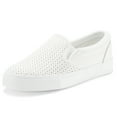 thumbnail image 3 of JENN ARDOR Sneakers For Women Comfortable Flat Shoes Adult Student Casual Shoes size 9 White, 3 of 7