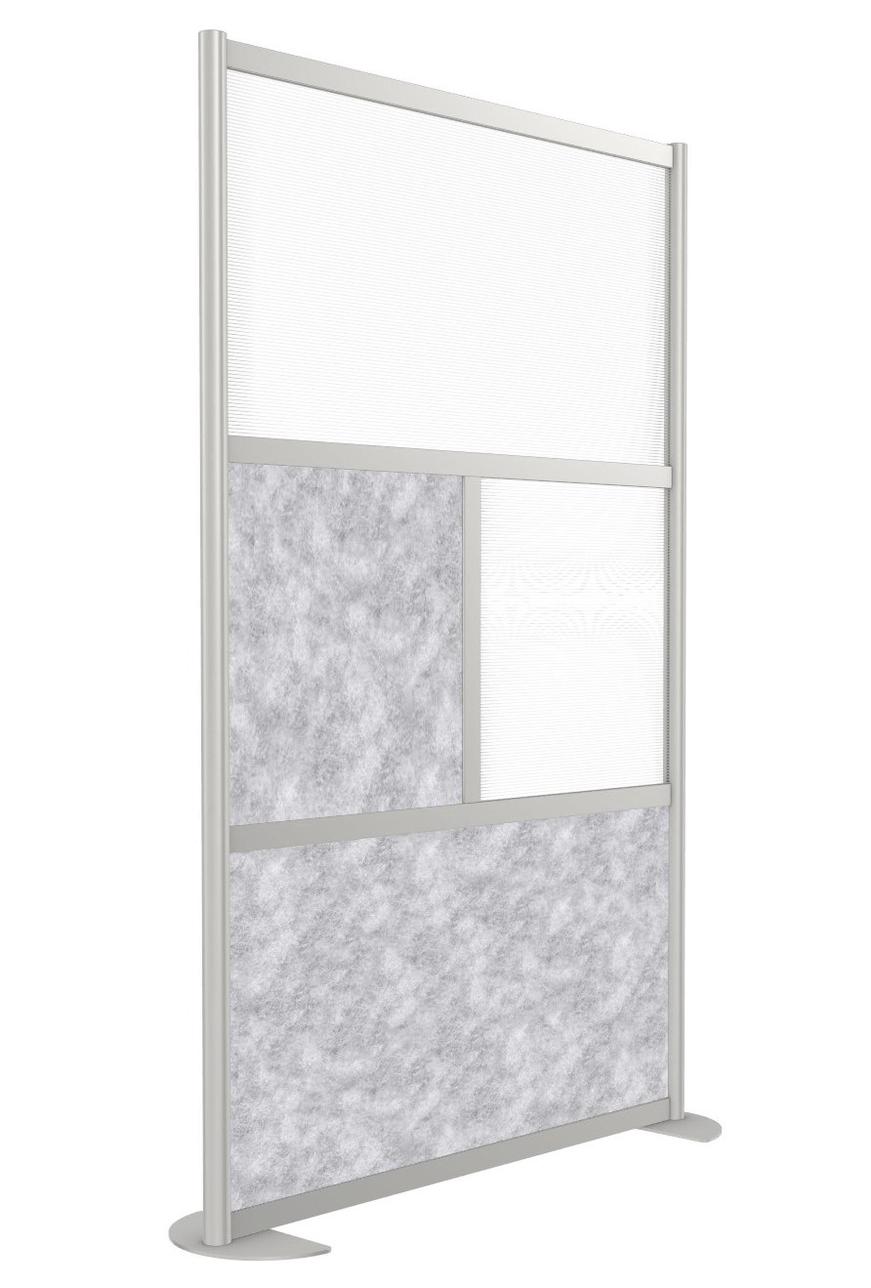 SpaceMakers 4 Ft Acoustic Room Divider – 52" Wide Sound-Dampening Privacy Panel with Aluminum Frame, 78" High