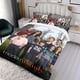 thumbnail image 3 of Familia Moderna Conjunto de sábanas temático, trío de piezas, cómodo y amigable con la piel, diseño único, regalo de decoración para el hogar para familiares, amigos y fans, 90 cm * 190 cm, 3 of 6