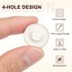 thumbnail image 4 of Uxcell 50pcs Botón de Costura 20mm 4 Agujeros Botones Redondos de Resina para Manualidades, Blanco, 4 of 6