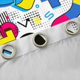 thumbnail image 4 of Homewish Teens Abstract Hippie Memphis Curtains Pack of 2 (42x84 Each),Contemporary Abstract Art Curtains Blackout,Minimalist Geometric Bedroom Curtains,Super Cozy Room Decor, 4 of 6