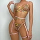 thumbnail image 2 of Conjunto de liguero con perspectiva de tres puntos y escote en V de estilo europeo y americano, ropa interior sexy con tirantes ajustables y cuerda para la cintura, 2 of 6