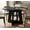 Black, variant on 47" Round Dining Table for 4 to 6 Person, Farmhouse Kitchen Table with Under-Table Storage Shelf, Solid Wood Construction for Dining Room, Living Room, Brown
