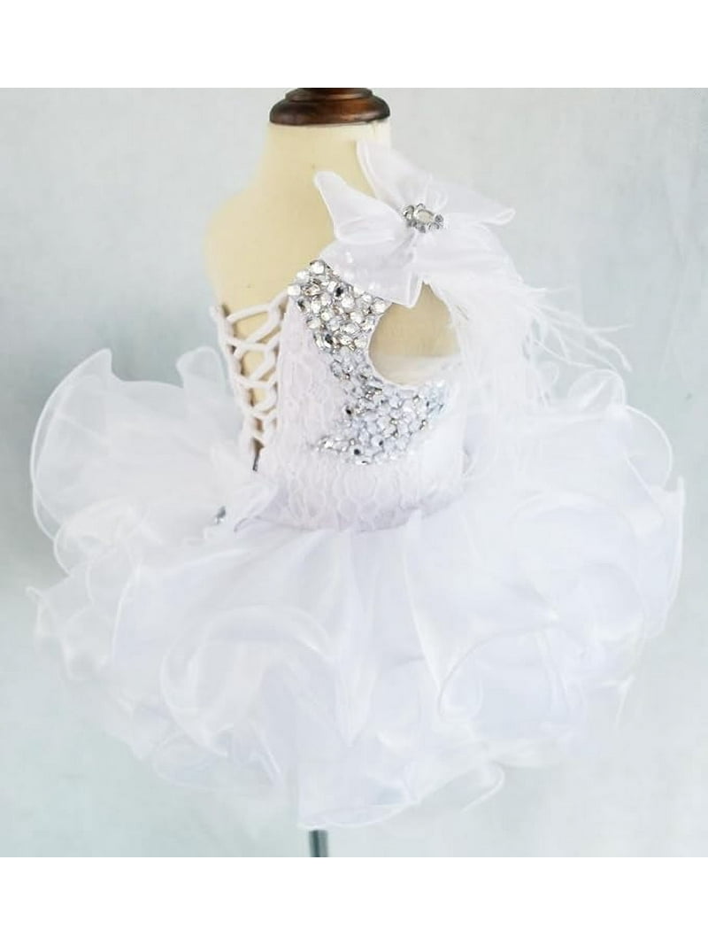 diamond organza ruffle dress in white Women's Dresses Bon Bon Tiered Organza Mini Dress White L by Selfie Leslie Clearance