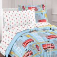thumbnail image 3 of dream FACTORY Fire Truck Ultra Soft Microfiber Comforter Set Full Blue, 3 of 5
