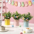 thumbnail image 2 of Easter Decor, Easter Centerpiece Table Decorations, 3 Pack Artificial Eucalyptus Branches Potted Plants with Colorful Eggs, Spring Centerpieces for Home Kitchen Office Decor, 2 of 4