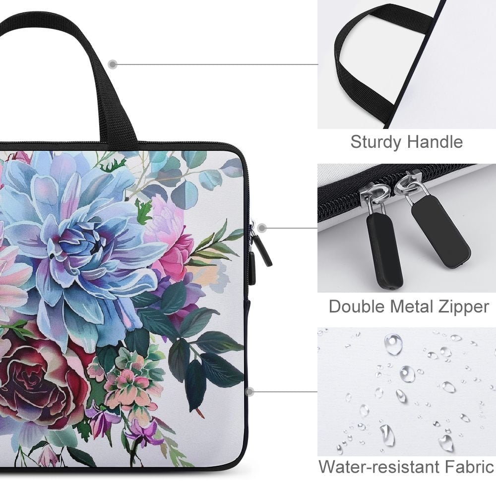 JRXY Flowers Bouquet Annabel Kidston Laptop Bag Diving Fabric Soft Carrying Travel Case 15inch