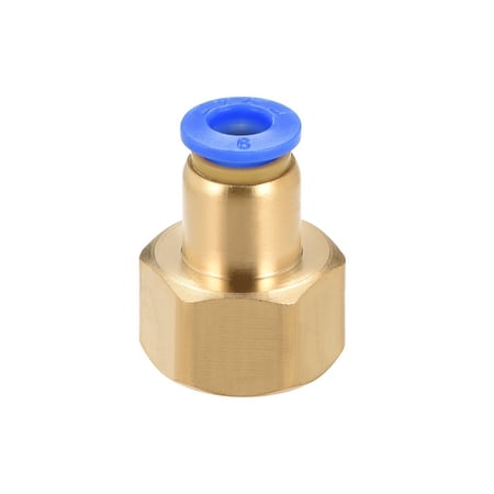 

Push to Connect Tube Fitting Adapter 6mm Tube OD x 3/8PT Female Straight Pneumatic Connecter Pipe Fitting