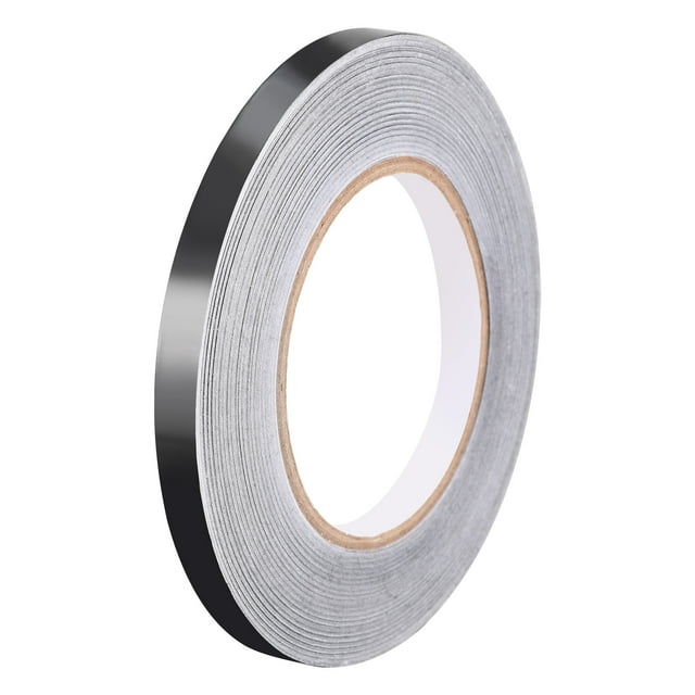 Unique Bargains Ruban en Papier D\'aluminium Ruban Noir Mat Non Réfléchissant 10mmx50m/164 Pieds 1 Paquet