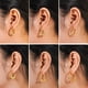 thumbnail image 2 of Juego de 6 Pares de Pendientes JeenMata con Cierre de Aro y Diseños Variados para Mujer, 2 of 5