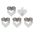thumbnail image 1 of 4 Pièces Moule à Gâteau En Acier Inoxydable Multifonction Bricolage Facile à Libérer Gâteau Cuisson Cutter Moule Outil Avec Couvercle Pour la Cuisson des Gâteaux(心形), 1 of 14