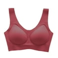 thumbnail image 3 of Jelly Fabric Wire Seamless Seamless Comfortable Non Restraining Breathable Beautiful Sports Bra Large Size Bras Medium Sports Bra for Women Front Closure Bra Bra 36c Woman Bras 36 C Push up Bras, 3 of 3