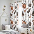 thumbnail image 5 of Blackout Kids Curtains,Halloween Ghosts Pumpkins and Witch Hats Childrens Insulated Curtains Set Of 2,Bedroom Essentials,Toddler Room Decor 52"x84", 5 of 5
