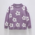 thumbnail image 2 of HCNTES Toddler Baby Girl Flower Sweatshirt Long Sleeve Sweater Pullover 2T 3T 4T 5T 6T 7T Kids Loose Tee Tops, 2 of 7