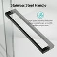 thumbnail image 4 of BARONAGE 68-72" W x 76" H Double Sliding Shower Door with Soft-Close Buffer, Frameless Shower Doors with 3/8" (10mm) Thick Tempered Glass, Matte Black, 4 of 12