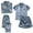 Light Blue, variant on TSADFHJI Cotton Robes for Women 4Pcs Pajamas for Women Set Womens Pajamas Plus Size Pajamas for Women Casual Pajamas Women's Lace Suspenders Shorts Home Wear L Black