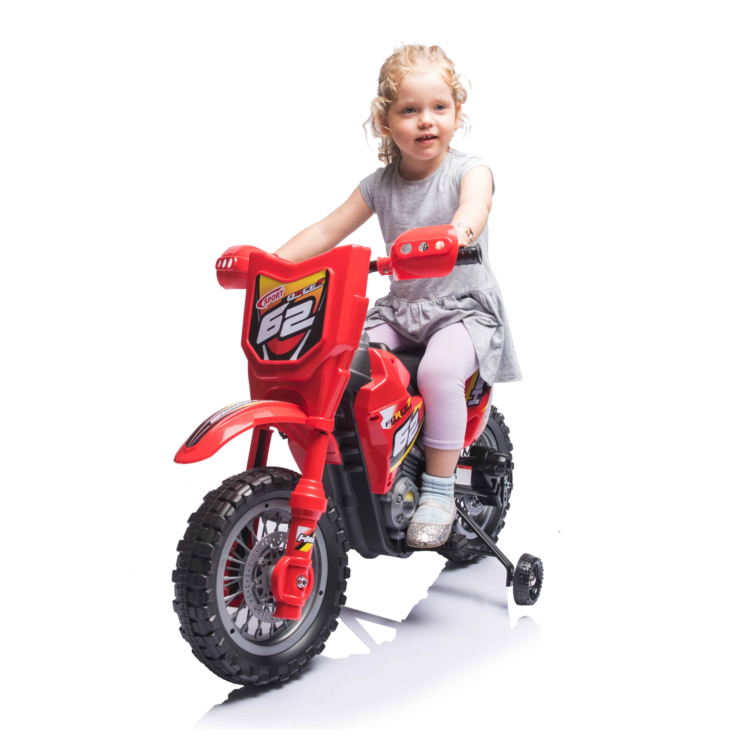 Blazin' Wheels Red 6V Dirt Bike - Battery Operated Rideon - Unisex Item, Ages 3 Years and up