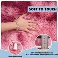 thumbnail image 3 of ZENELESS 4x6ft Fluffy Rugs,Super Soft Indoor Modern Carpets,Anti-skid Fuzzy Area Rug for Teens Dorm Nursery Bedroom Home Decor Tie-dye Dark Red, 3 of 8