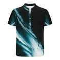 thumbnail image 1 of Blusa de Manga Corta, Impresión Casual Suéter Cuello de Soporte de la Moda Superior Hecha de Poliéster para los Hombres de Verano de Uso Diario, Mangas de Mano para los Hombres, 1 of 4