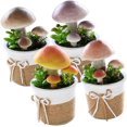 thumbnail image 1 of 4pcs Simulée Mousse Mini Champignon Mini Poted Jardin Décoration Ornements Petit Champignon, 1 of 5
