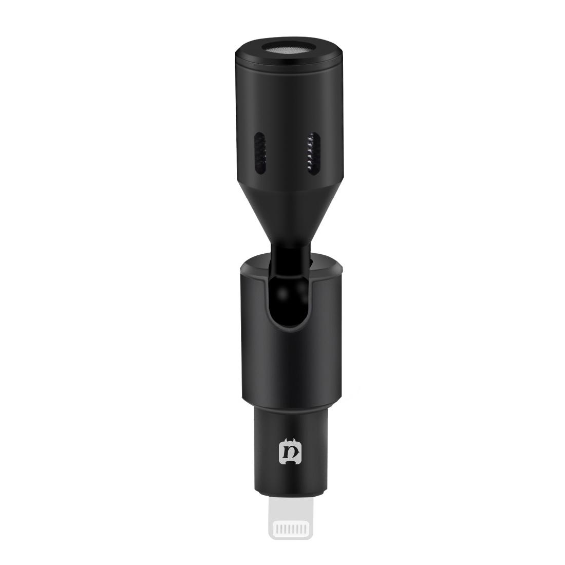 PULUZ 8PIN Jack Mobile Phone Omnidirectional Condenser Adjustable Microphone(Black)