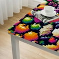 thumbnail image 4 of BANET Fitted Elastic Edge Square Vinyl Tablecloth Table Cover Italian Fruit White, 4 of 7
