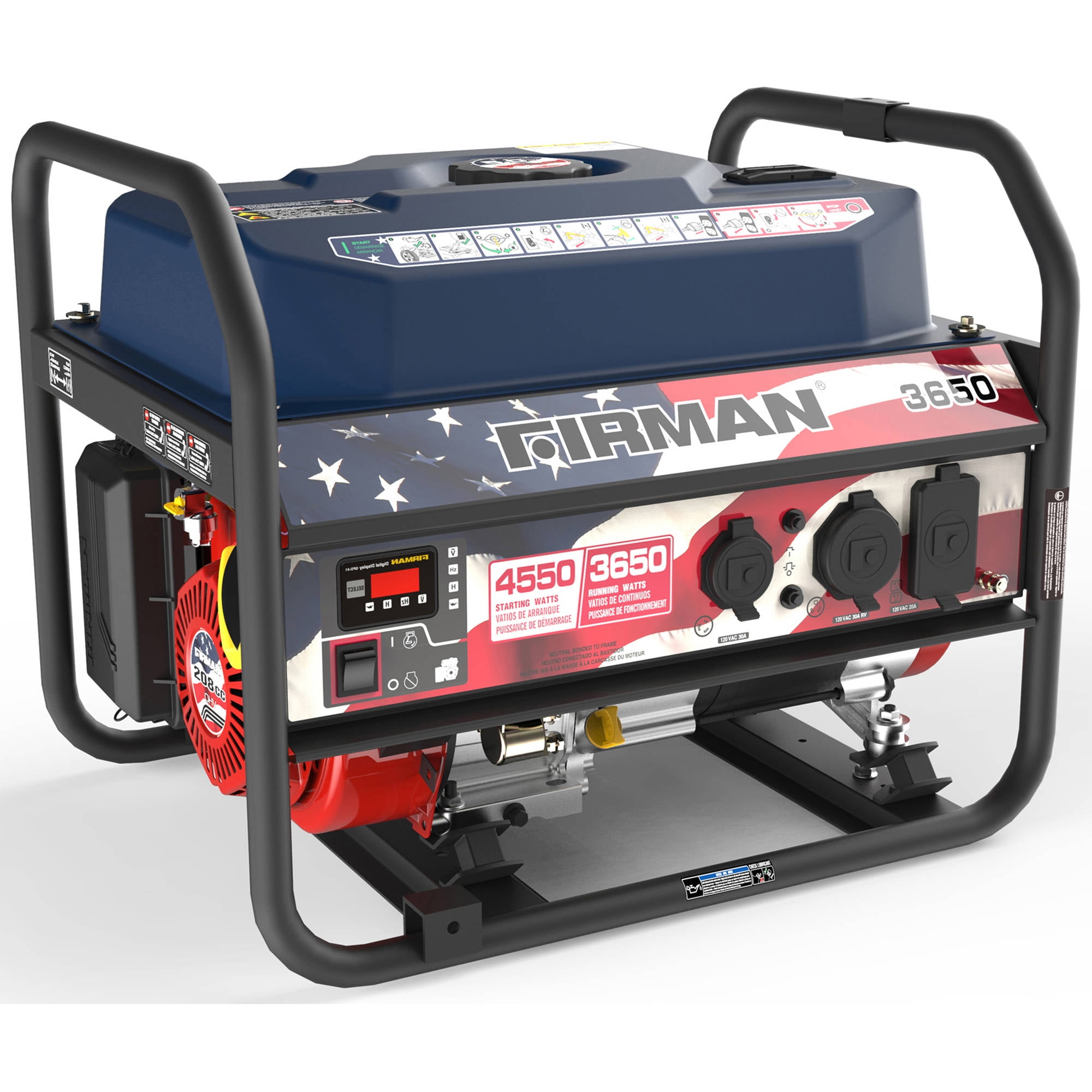 Firman Power Equipment P03611 Gas Powered 3650 4550 Watt (Performance Series) Extended Run Time Portable Generator, Red,... by Sumec