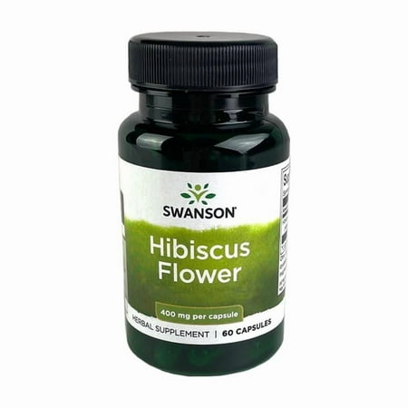 Swanson Full-Spectrum Hibiscus Flower - Herbal Supplement - Natural Formula w/Bioactive Compounds - (60 Capsules, 400mg Each)