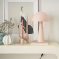thumbnail image 3 of EPT01 16" Metal Mushroom Table Modern, Retro, Desk, Bedside, Living Room, Office Lamp, Small, Blush Pink, 3 of 6