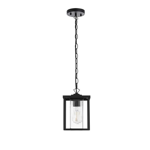 Elegant Lighting Dover 7" Outdoor Pendant In Black