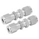 thumbnail image 5 of 2 uds mamparo de compresión 316 accesorio de conector de ajuste de virola doble de acero inoxidable, 5 of 8