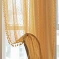 thumbnail image 5 of Namzi Elegant Curtains Sheers - 1 slice orange See Through Curtains for Living Room, 150cm x 160cm - Lace Window Drapes, Light Filtering Sheer Curtains,, 5 of 5