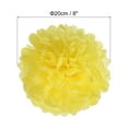 thumbnail image 2 of Uxcell 8" Tissue Pom Poms Paper Flowers Ball Wedding Party Decoration, Yellow 5 Pack, 2 of 6