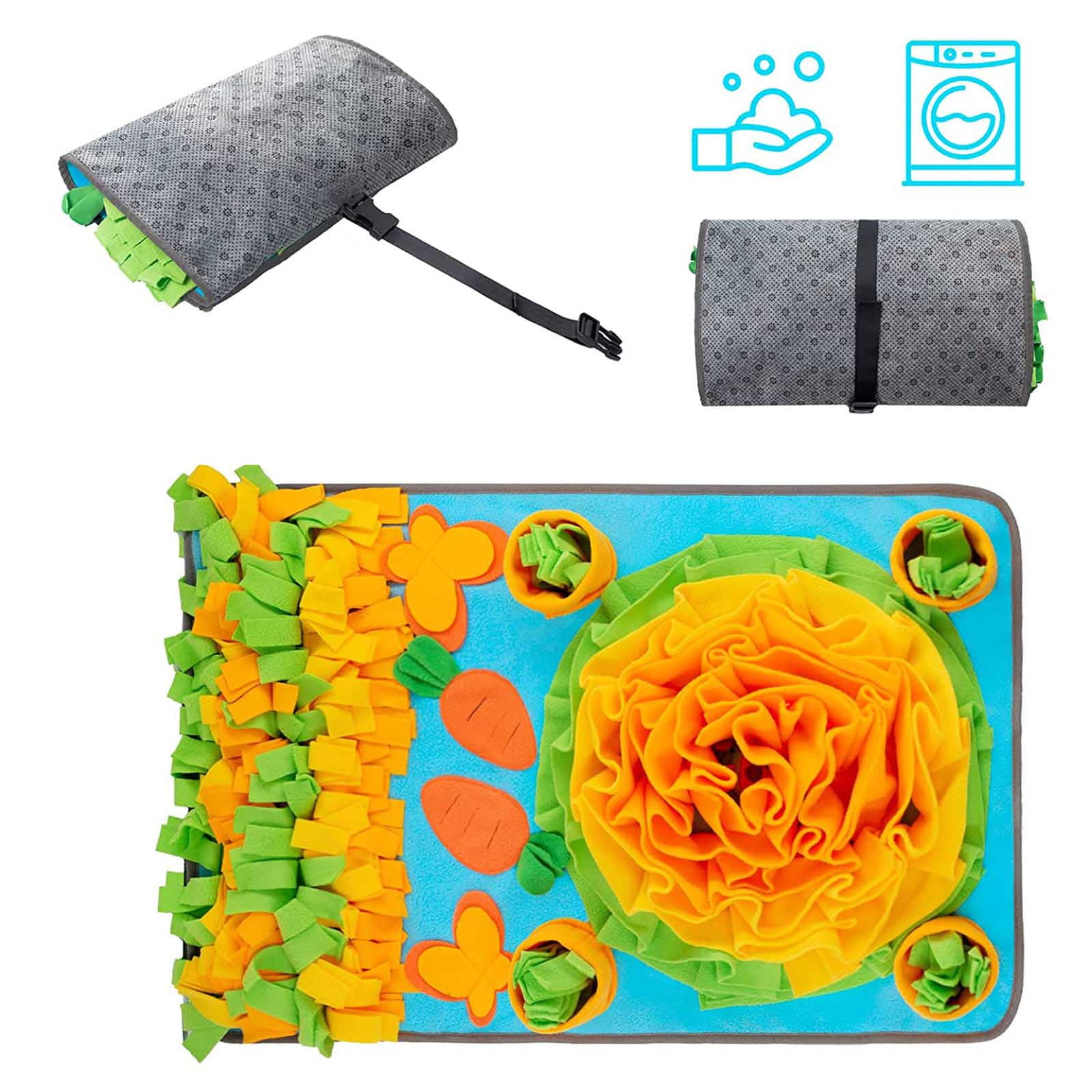 Pet Snuffle Feeding Mat Dog Interactive Puzzle Toy Slow Feeder Large Sniffing Pad Encouraging Foraging Skills for Pets