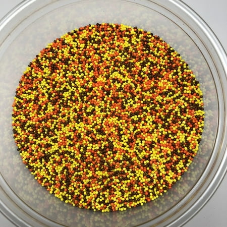 Color Non Pareils - Fall Nonpareils Autumn Bakery Topping Sprinkles 1 pound color nonpareils