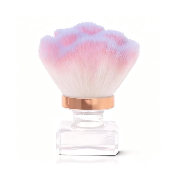 MelodySusie Nail Art Dusting Brush, Dust Collector Boose Powder Blush Brush for Acrylic Nail Tools, Pink Rose-Shaped