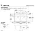 thumbnail image 4 of Kingston Brass GKDD332294LD Quebec 33-Inch Stainless Steel Double Bowl Dual Mount Kitchen Sink with Drain in Brushed, 4 of 6