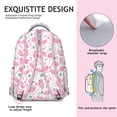 thumbnail image 5 of "Flamingo Print Backpack Gift - Waterproof 15 Inch Laptop Bag, Spacious School Bookbag for College Students", 5 of 6