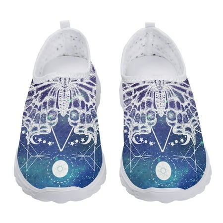 Purple Ombre Bohemian Butterfly Lightweight Breathable Flats Loafers Women Slip On Sneakers Walking Shoes Zapatos
