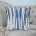 thumbnail image 4 of 26x26 Pillow Covers Set of 2, Blue Gray Throw Pillow Covers Decorative Couch Cushion Case, Modern Simple Abstract White Ombre Texture Microfiber Square Pillowcases for Bedroom Car Living Room, 4 of 7