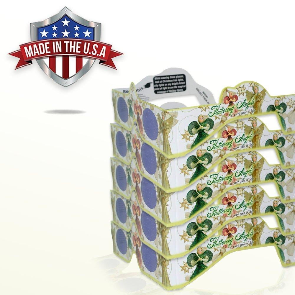 Our USA MADE Holiday Specs Are Perfect For Festivities! 5 Pack Turn Holiday Lights Into Magical Images 3D Christmas Glasses A Fun Christmas Experience At Every Point Of Light See GINGERBREAD