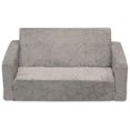 thumbnail image 1 of Serta Perfect Sleeper Extra Wide Convertible Sofa to Lounger - Comfy 2-in-1 Flip Open Couch/Sleeper for Kids, Grey, 1 of 7