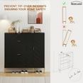 thumbnail image 6 of Boyel Living Shoes Cabinet with Flip Drawers, Black Shoes Storage Cabinet Shoe Storage Organizer for Entryway, Foyer, Hallway, 6 of 6