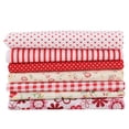 thumbnail image 4 of Rdeghly 7 Pcs Tissu en Coton Carré Fleur Pré-Découpé Bricolage Patchwork Tissu Série Fleur Rouge, Patchwork, 4 of 8