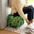 thumbnail image 3 of TSOVTHRID Black Cat Shamrock Print Stretch Ottoman Cover Square Ottoman Slipcovers for Foot Stool & Folding Storage Furniture Cover with Elastic Bottom for Home St. Patrick's Day Decor, 3 of 7