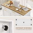 thumbnail image 5 of 4 EVER WINNER Rolling Kitchen Island with Trash Can Storage, Mobile Kitchen Island on Wheels, Kitchen Cart with Spice Rack, Towel Rack & Adjustable Shelves, Kitchen Storage Cart on Wheels, White, 5 of 8